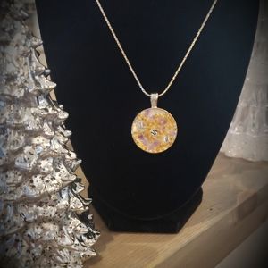 LSU  resin set necklace